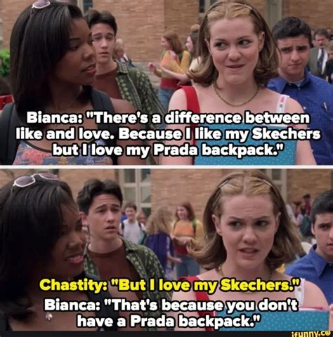 Bianca: There's a difference between like and love. Because, I 